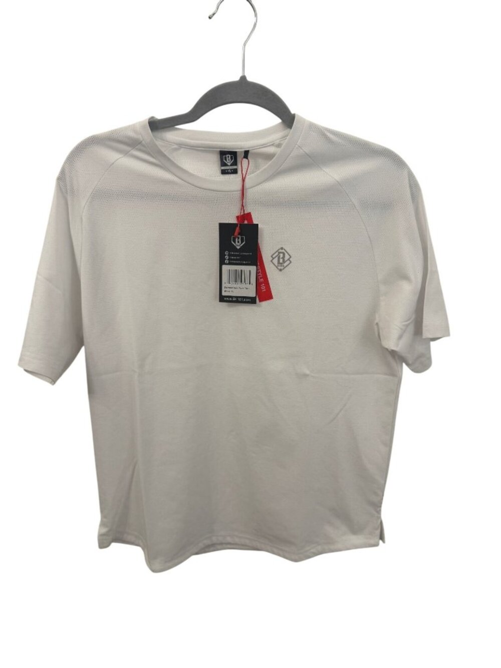 NWT Baseball Lifestyle 101 youth tech white shirt size Large